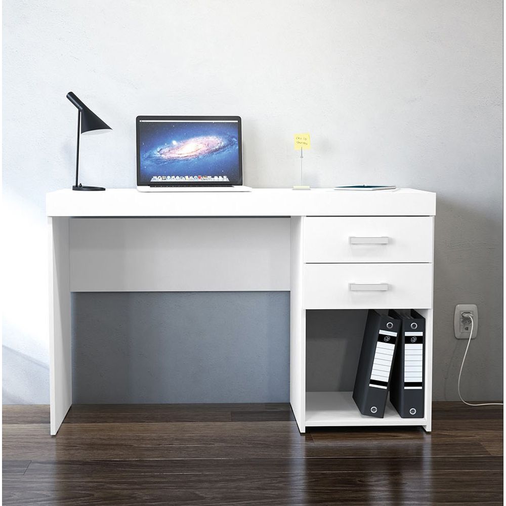 Escritorio 2 cajones color blanco, Politorno - multicenter