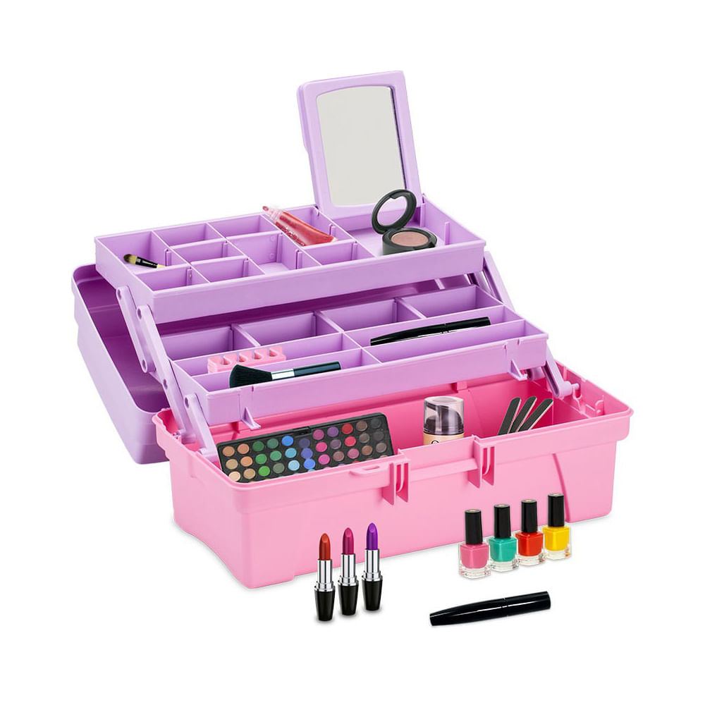 Caja Organizadora Rosa Lila Vanity Beauty - multicenter