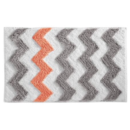 Piso de Baño 76x51cm Coral Gris Chevron - multicenter