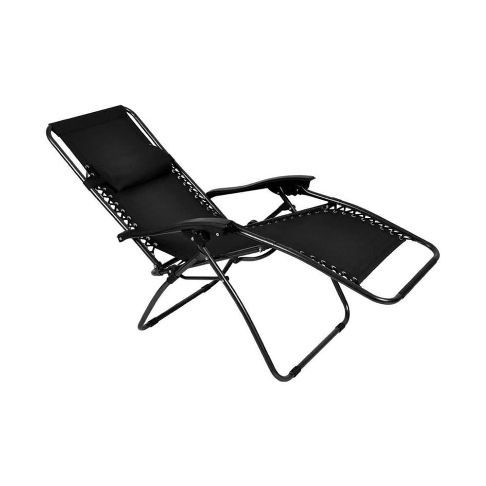 Silla de Jardín plegable y cabecera color Negro Impulse - multicenter