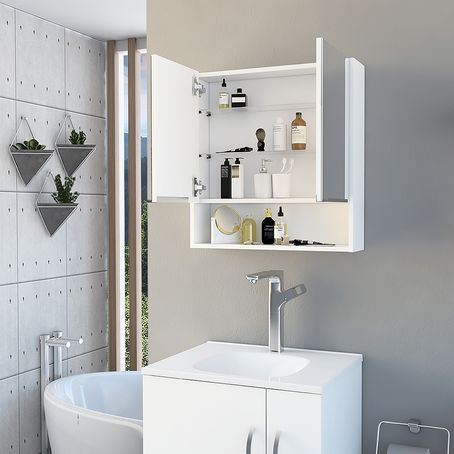 Gabinete Superior de baño JASPE color Blanco Rta Design - multicenter