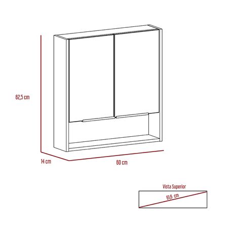 Gabinete Superior de baño JASPE color Blanco Rta Design - multicenter