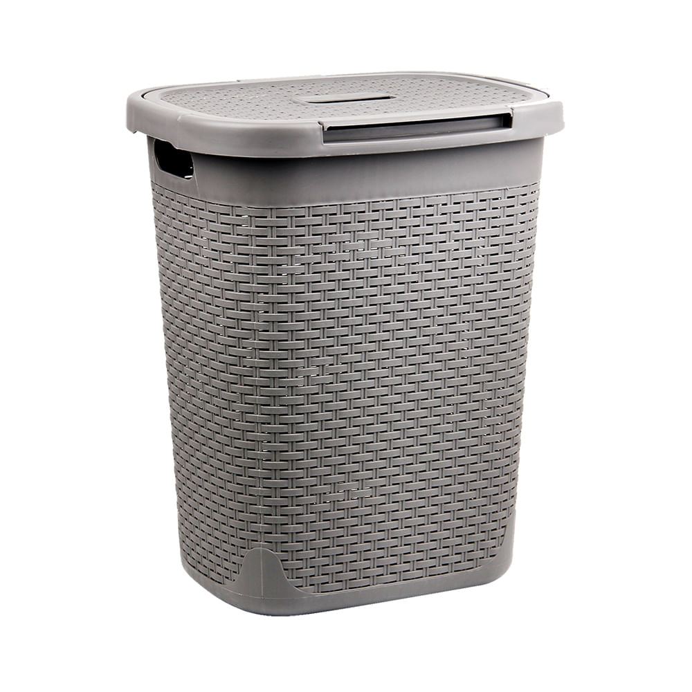 Cesto de Ropa 50L Gris Lines - multicenter