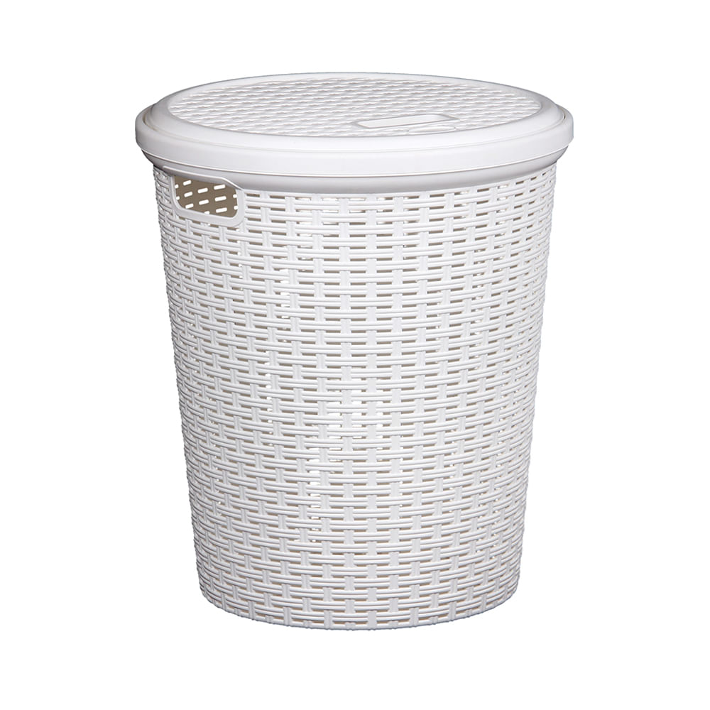 Cesto de Ropa 40L Blanco Lines - multicenter