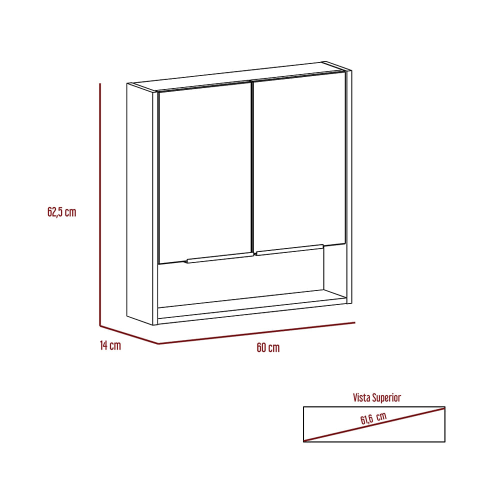 Gabinete Superior de baño JASPE color Coñac Rta Design - multicenter