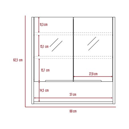 Gabinete Superior de baño JASPE color Coñac Rta Design - multicenter