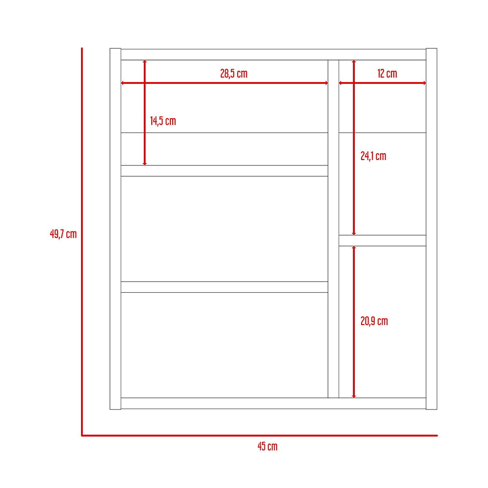 Gabinete Superior de Baño LABELLE color Coñac Rta Design - multicenter