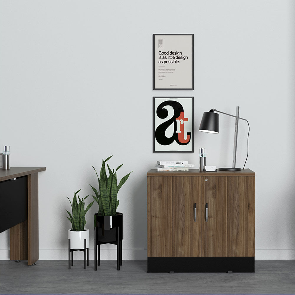 Gabinete 2 puertas MONARCA color Negro/Gales - multicenter