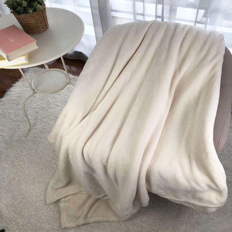 Manta coral beige king - 223x223 cm - multicenter