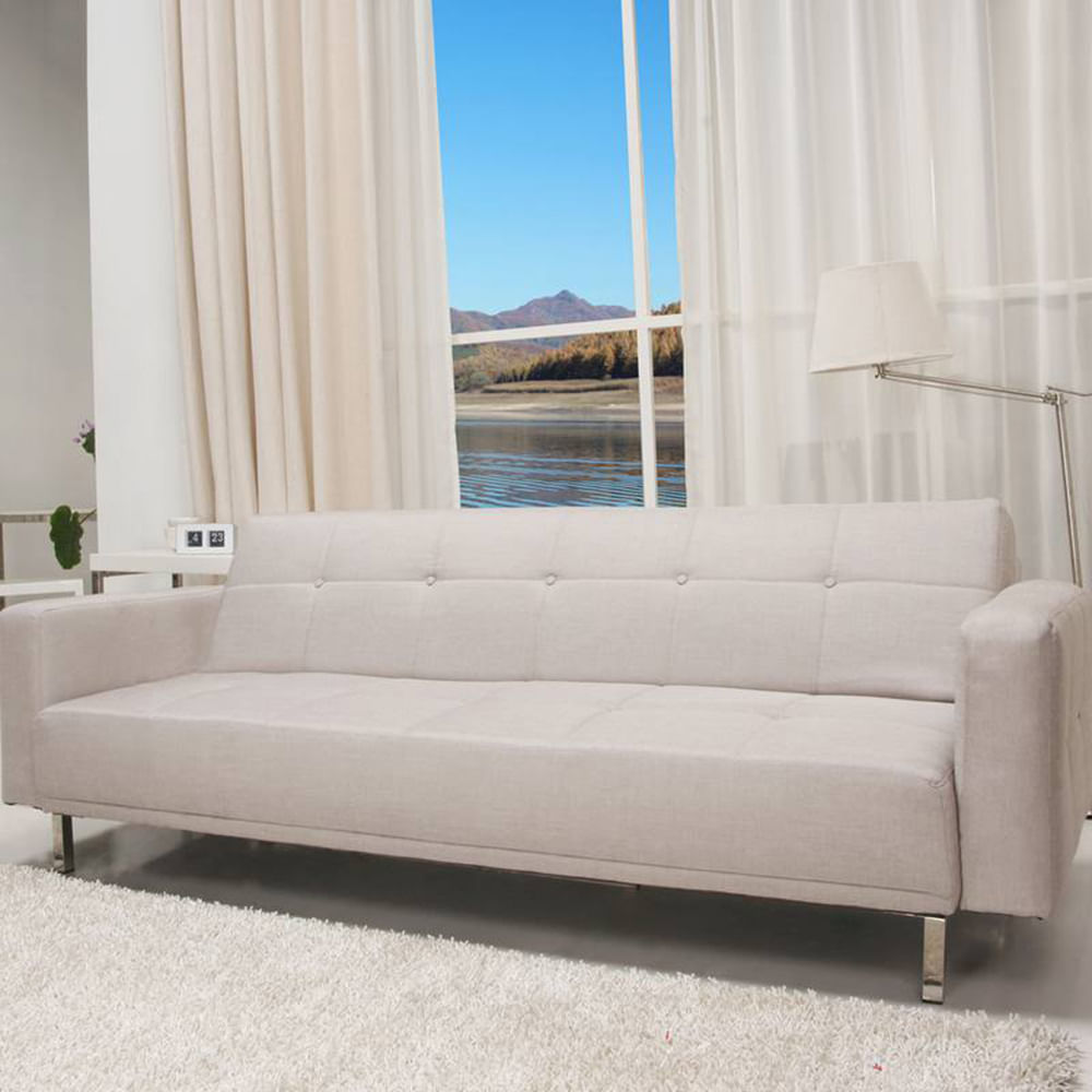 Sofá Cama PALERMO de Tela color Beige - multicenter