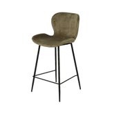 Silla de Bar PRUNE tela Velvet color Gris - multicenter