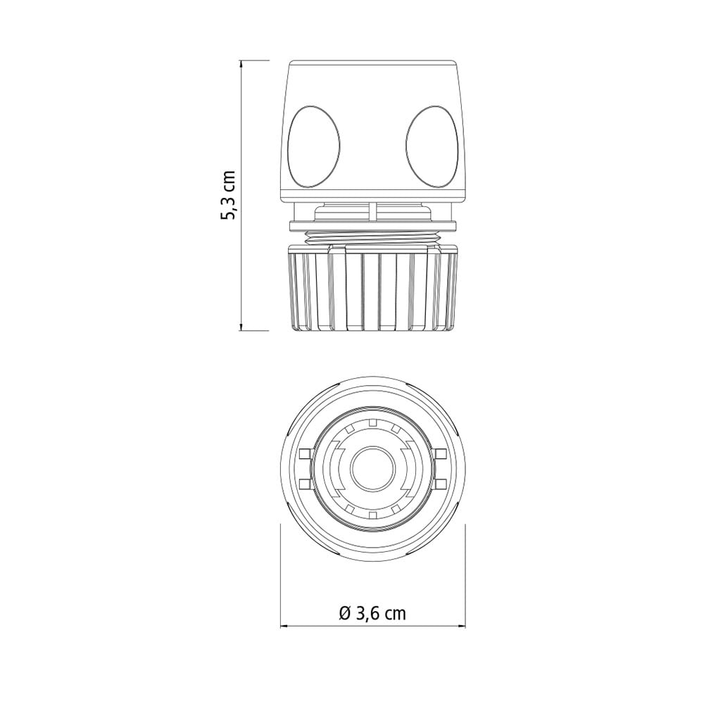 Acople rápido con AQUASTOP para manguera 1/2'' - multicenter
