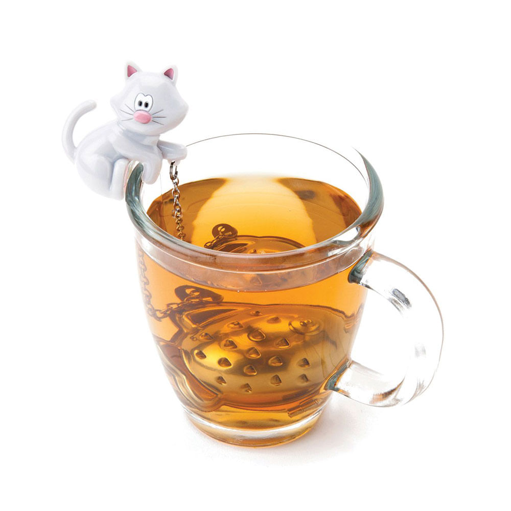 Infusor de té con diseño de gato y pescado - multicenter