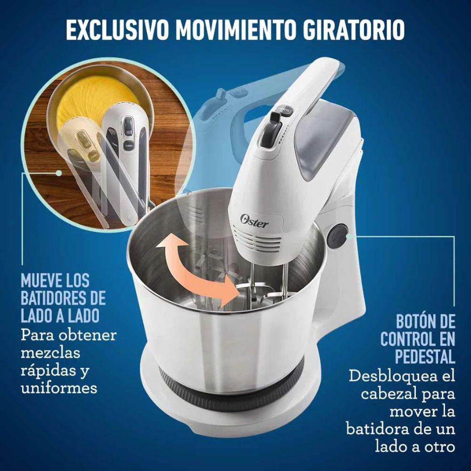 Batidora con pedestal Oster 250 W 6 velocidades 3.7 L (foto 8 de 10)